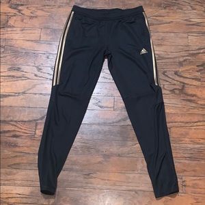 Adidas gold stripe track pants M